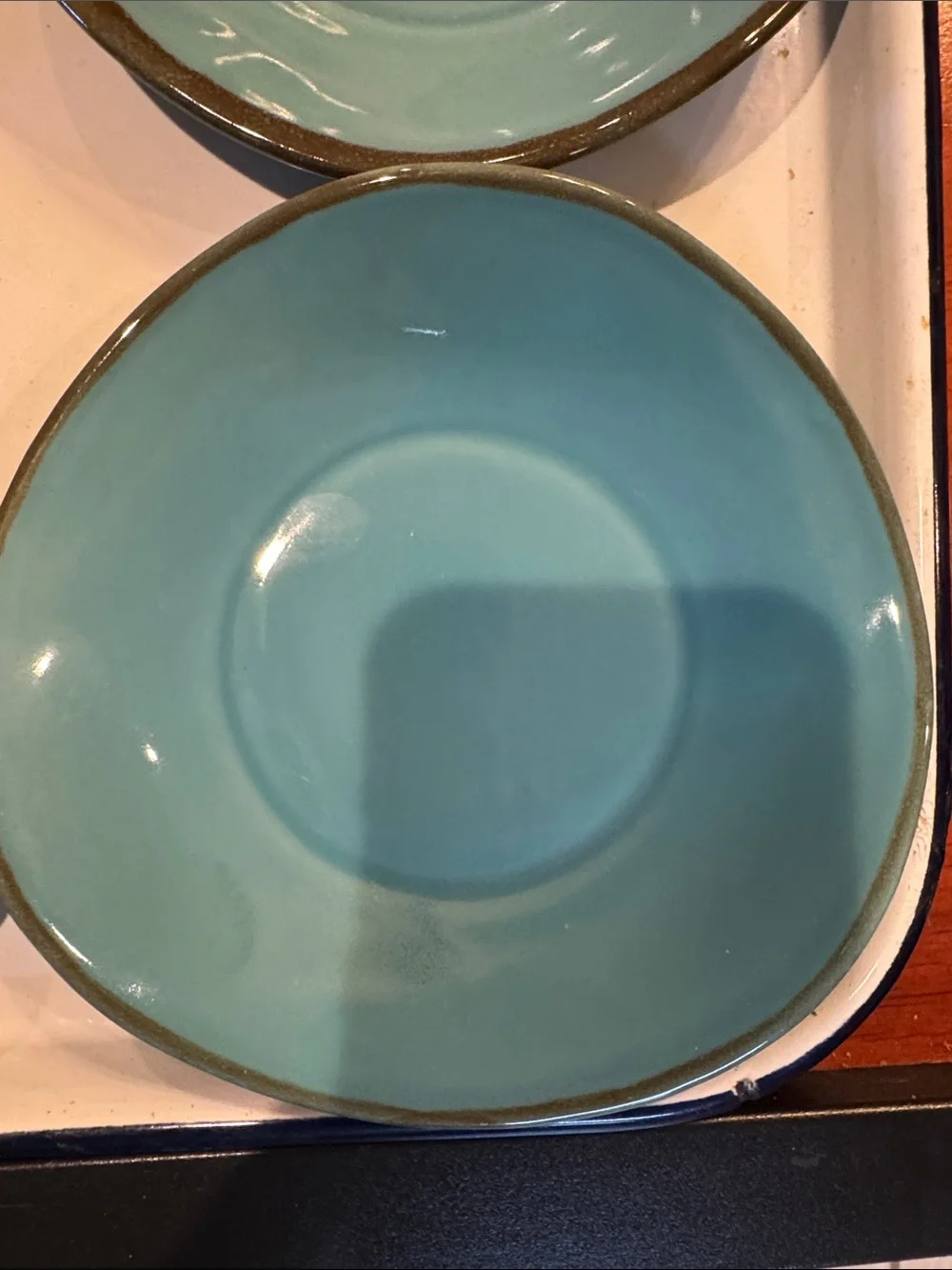 Southern Living At Home Teal Ceramic Dessert Bowls - Set of 6